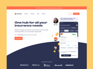 Marble Homepage - Insurance Wallet and Rewards