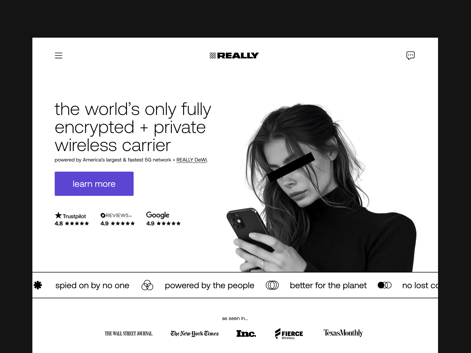 REALLY.com Homepage Mockup